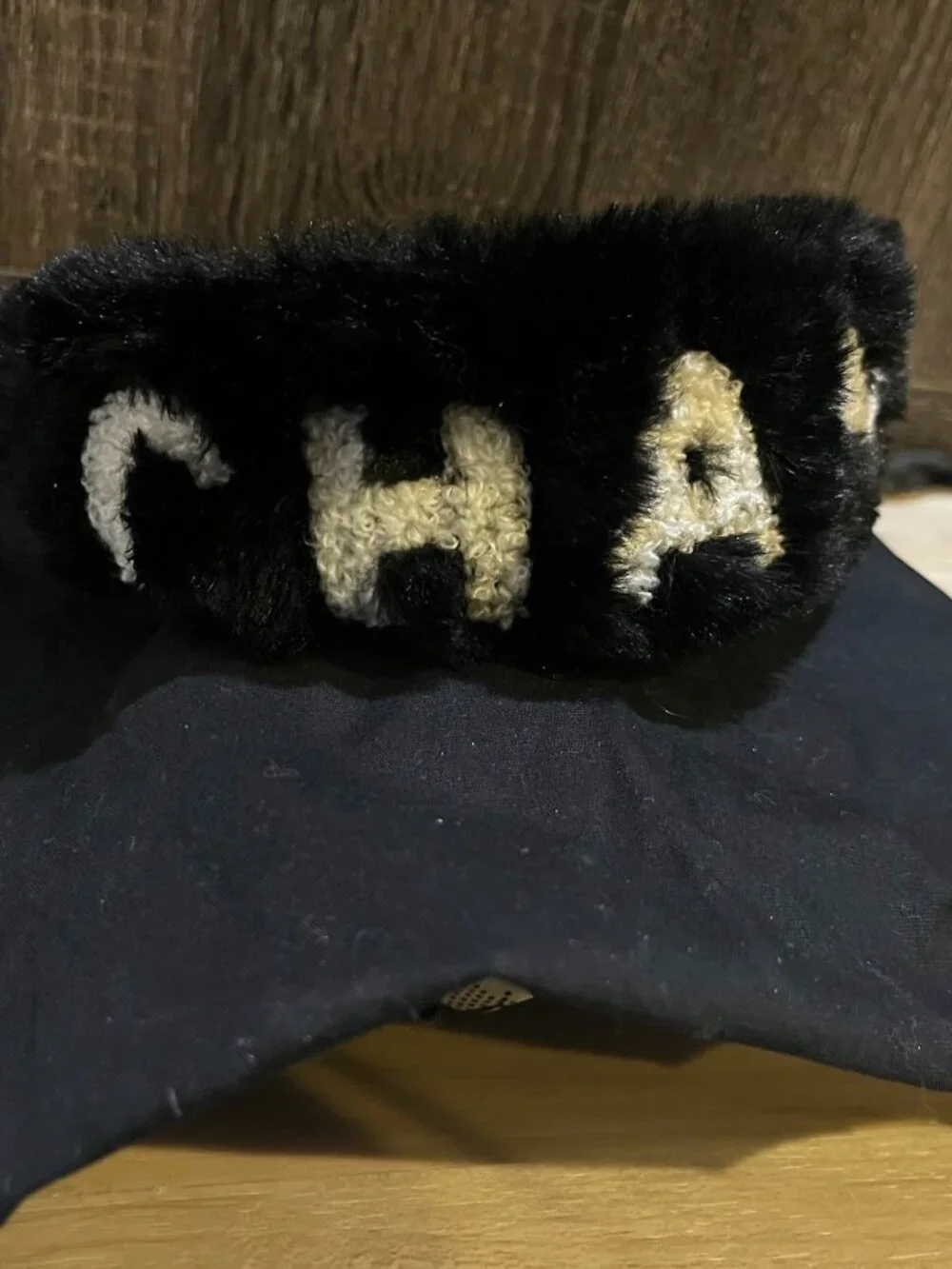 Black Shearling Headband